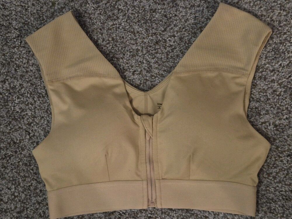 Tommie Copper Women's Shoulder Comfort Bra Small Front Zip Posture Support
